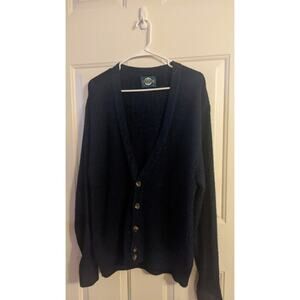 Jantzen Navy Blue Cardigan, Button Closure, LRG Vintage Grandpa Sweater Academia